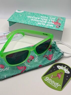 goodr Limited Edition Alien Abduction Sunglasses neon green